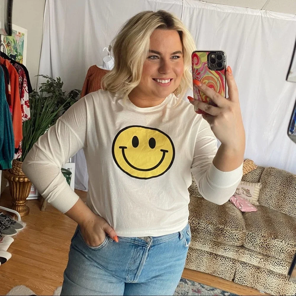 Loewe Paula’s Ibiza smiley face cotton long sleeve tee - Picture 1 of 6